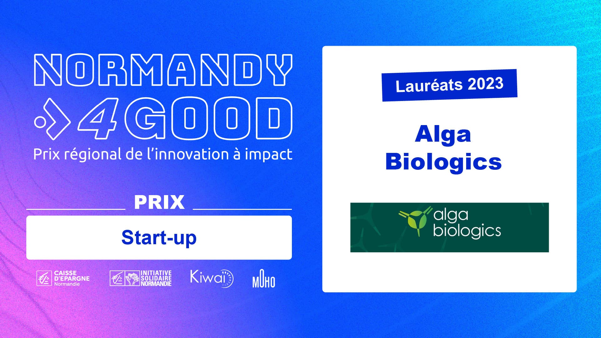 Alga Biologics - Lauréat prix start-up Normandy4Good 2023